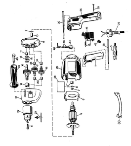Part Location Diagram of 158447-01 Black and Decker Case&gear